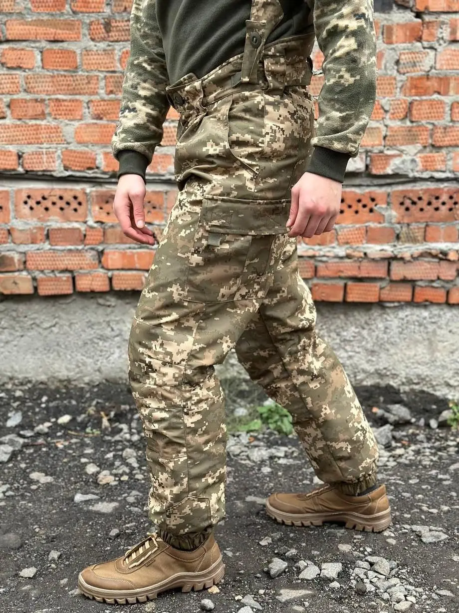Штани тактичні зимові піксель на синтепоні до -25