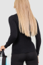 Водолазка жіноча в рубчик, колір чорний, 204R9031 - Фото 4