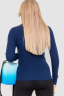 Водолазка жіноча в рубчик, колір синій, 204R9029 - Фото 4
