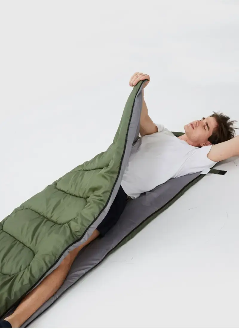 Теплий спальний мішок хакі King Size (210х100см)