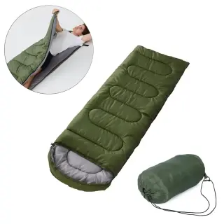 Теплий спальний мішок хакі King Size (210х100см)