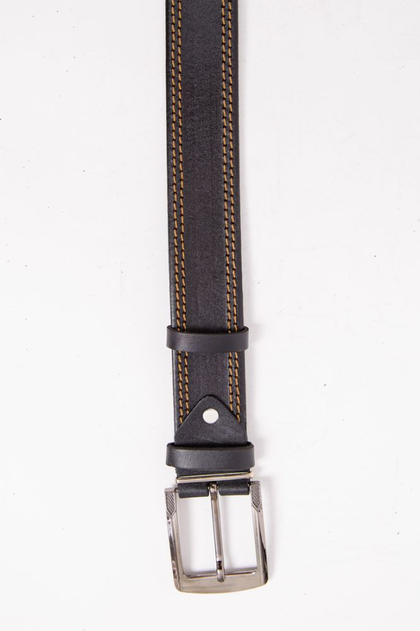 Шкіряний чорний ремінь, класичного стилю, 196R40Y1W2