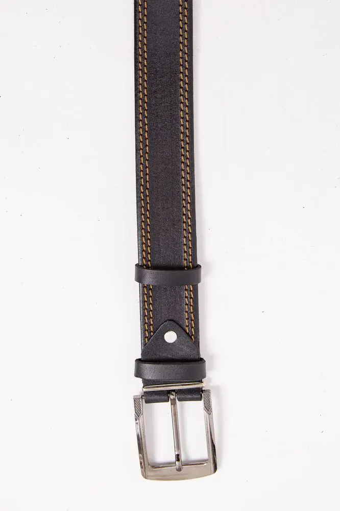 Шкіряний чорний ремінь, класичного стилю, 196R40Y1W2