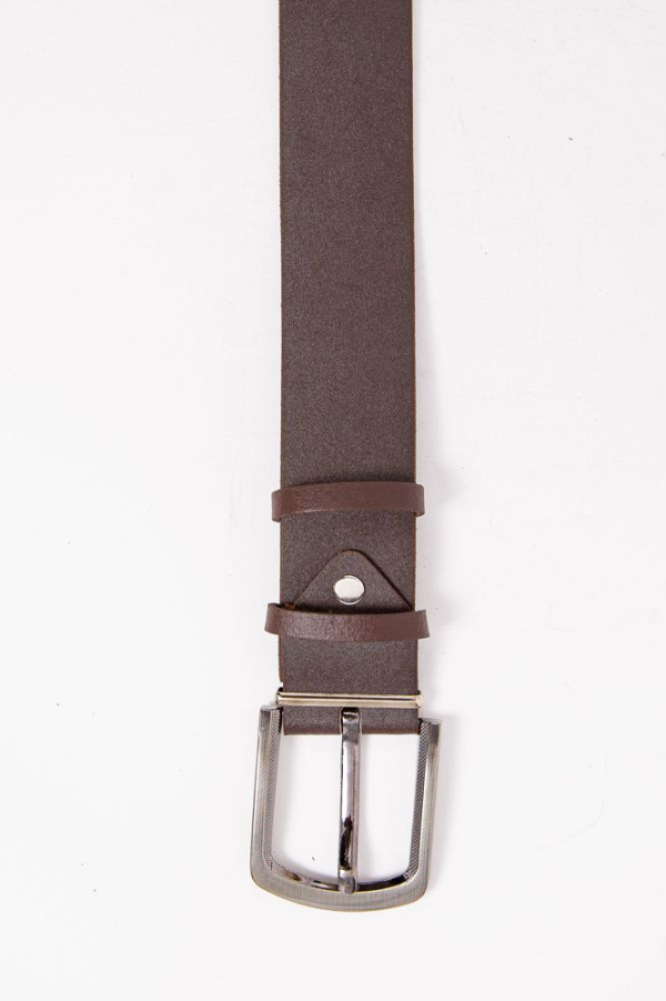 Чоловічий ремінь з еко-шкіри, коричневого кольору, 196R40S1W12