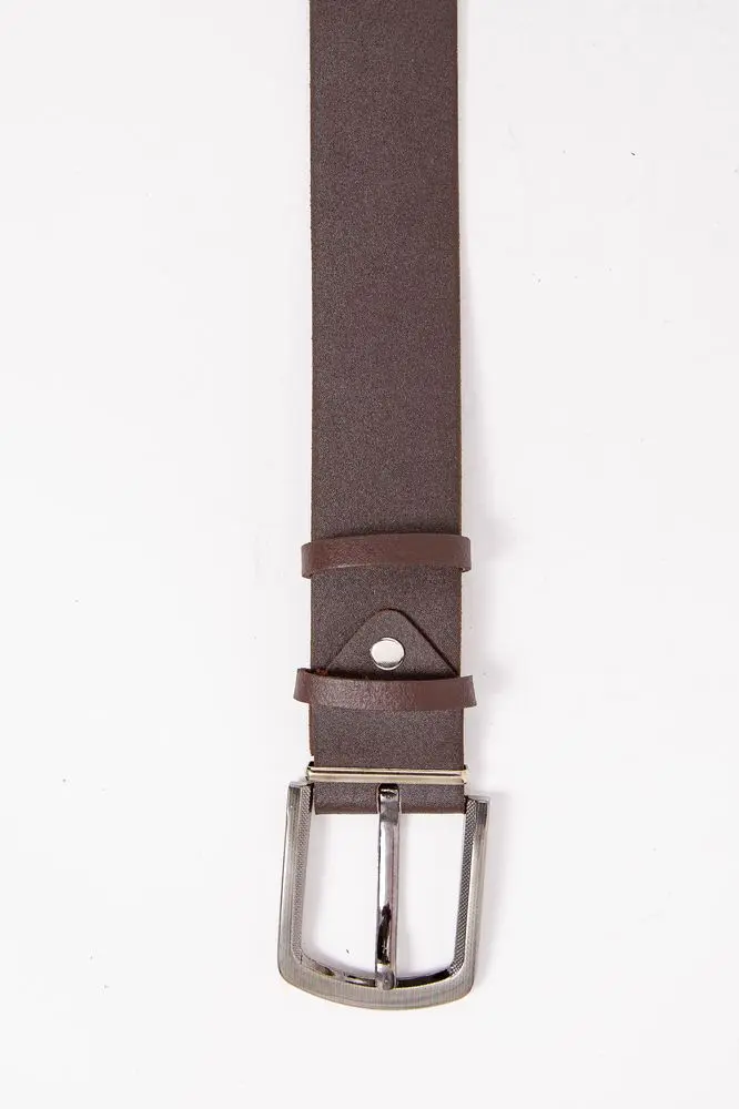 Чоловічий ремінь з еко-шкіри, коричневого кольору, 196R40S1W12