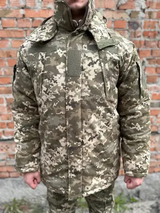 Бушлат зимовий піксель ріпстоп на флісі