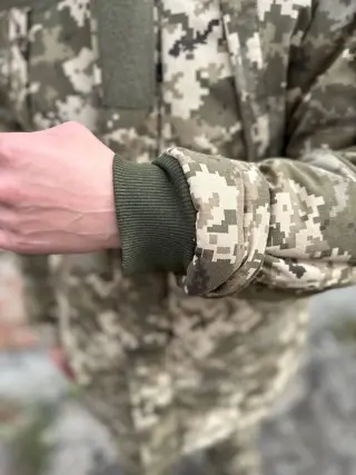 Бушлат зимовий піксель ріпстоп на флісі