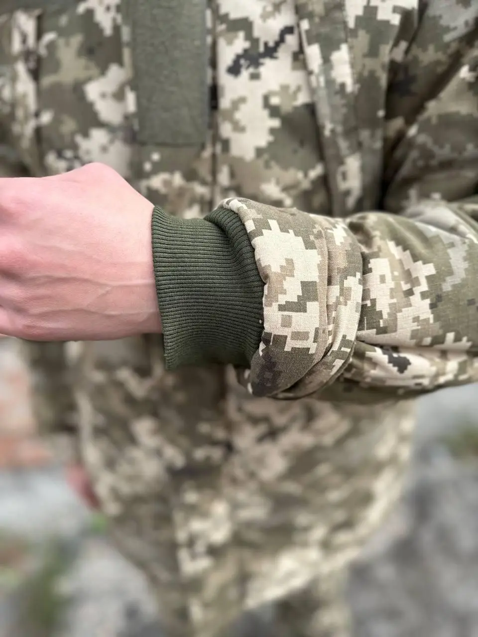 Бушлат зимовий піксель ріпстоп на флісі