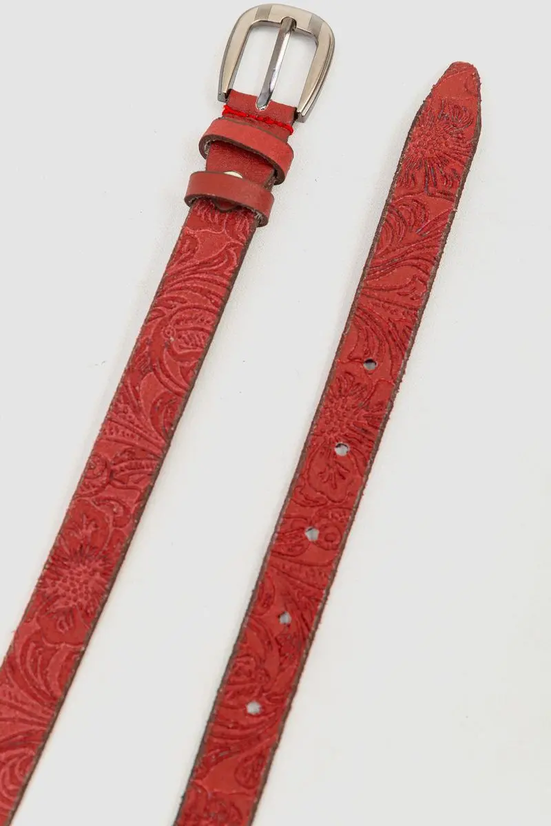 Жіночий ремінь, колір червоний, 196R20S0W7