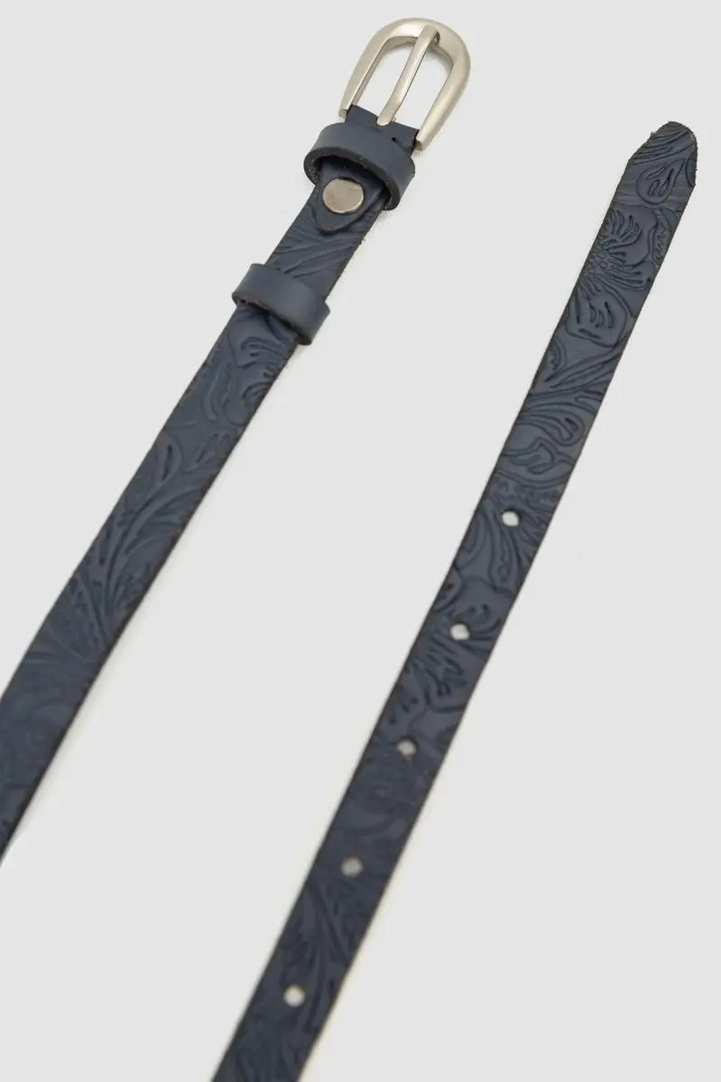 Ремінь жіночий тонкий, колір темно-синій, 196R15Y0W16