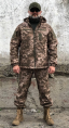 Костюм комбінезон + куртка Soft Shell піксель зимовий - Фото 2