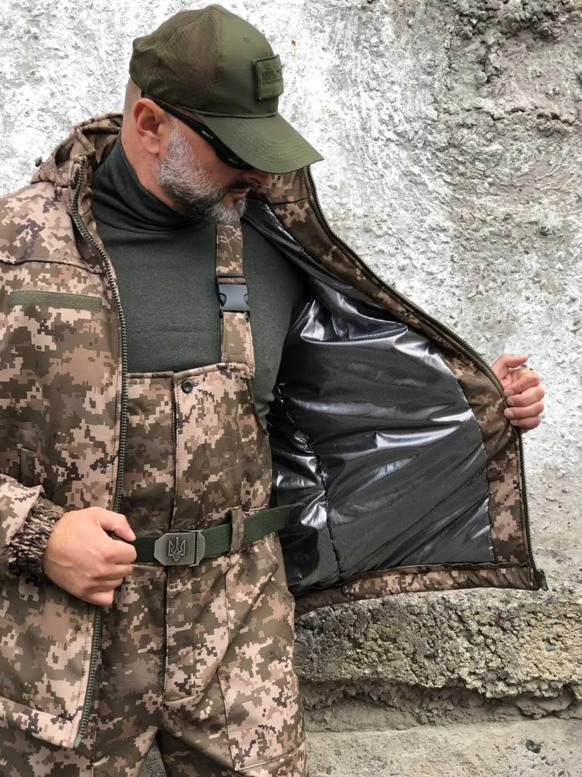 Костюм комбінезон + куртка Soft Shell піксель зимовий