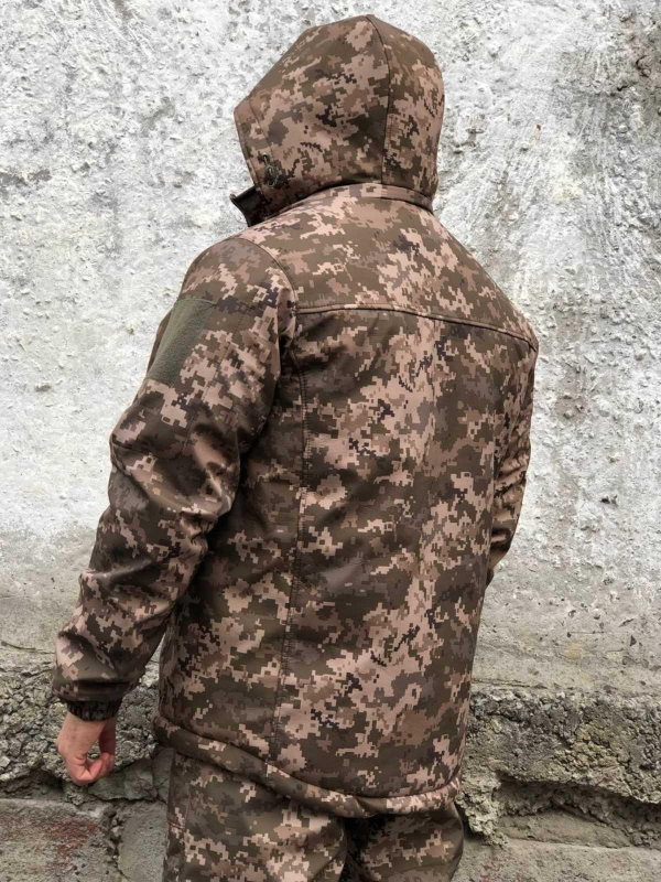 Зимова водонепроникна куртка Soft Shell піксель