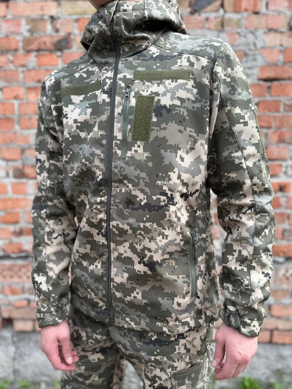 Куртка софтшел піксель v4