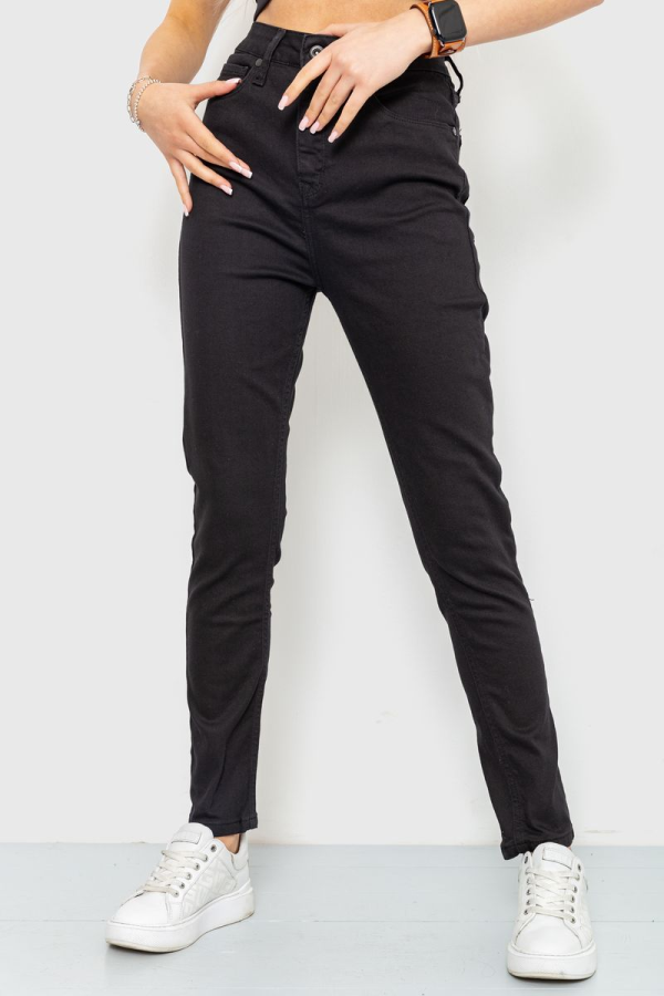 Джинси жіночі skinny, колір чорний, 186R0028