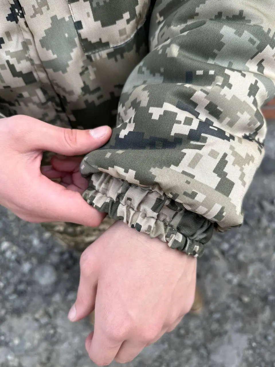 Бушлат піксель на хутрі зимовий