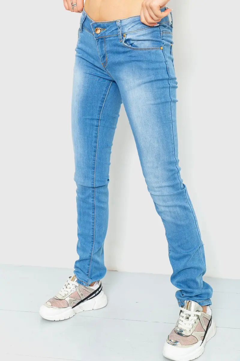 Джинси жіночі, колір блакитний, 167RS005