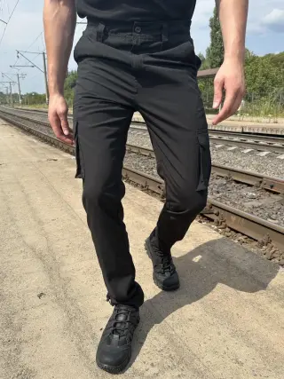 Штани тактичні чорні ріпстоп
