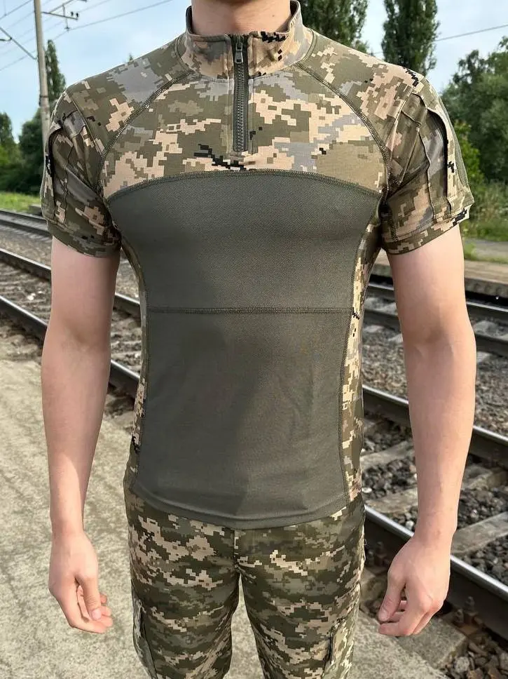 Тактична сорочка (убакс) піксель вологовідвідний coolpas з коротким рукавом