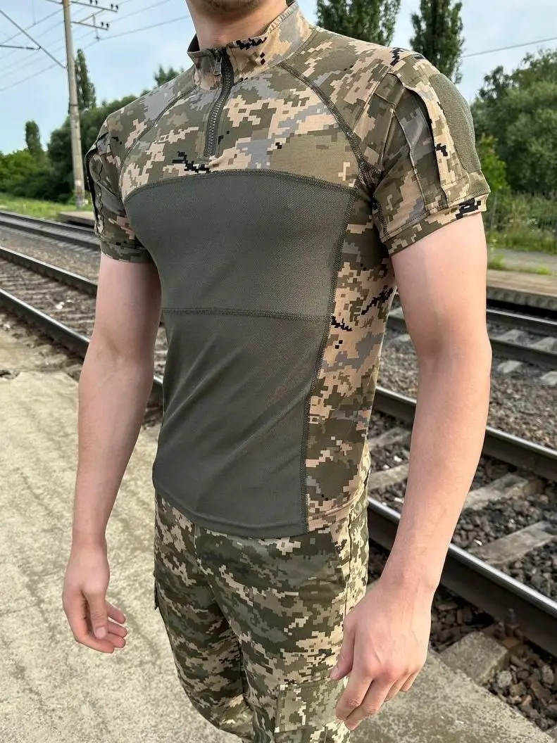 Тактична сорочка (убакс) піксель вологовідвідний coolpas з коротким рукавом