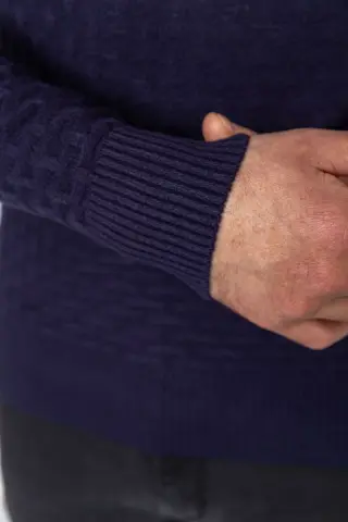 Светр чоловічий двокольоровий, колір бордово-синій, 161R1205