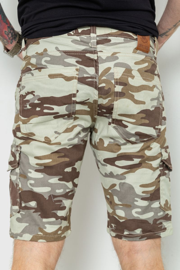 Шорти чоловічі камуфляж, колір сіро-бежевий, 157RP300-4