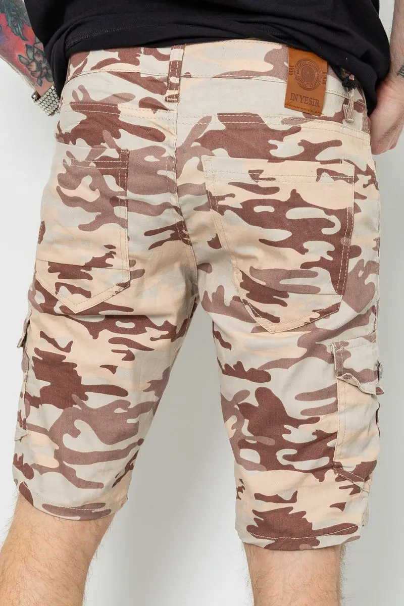 Шорти чоловічі камуфляж, колір бежевий, 157RP300-4
