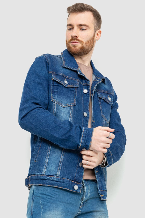 Джинсова куртка чоловіча, колір синій, 157R4598