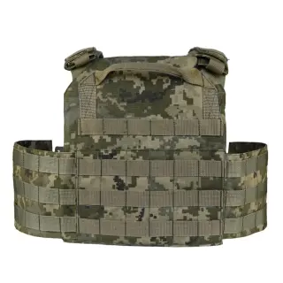 Плитоноска MOLLE MM-14 з підсумками для магазинів піксель