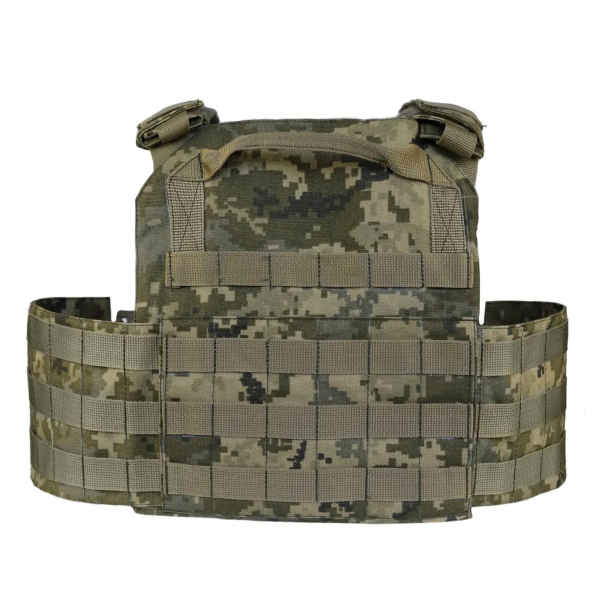 Плитоноска MOLLE MM-14 з підсумками для магазинів піксель