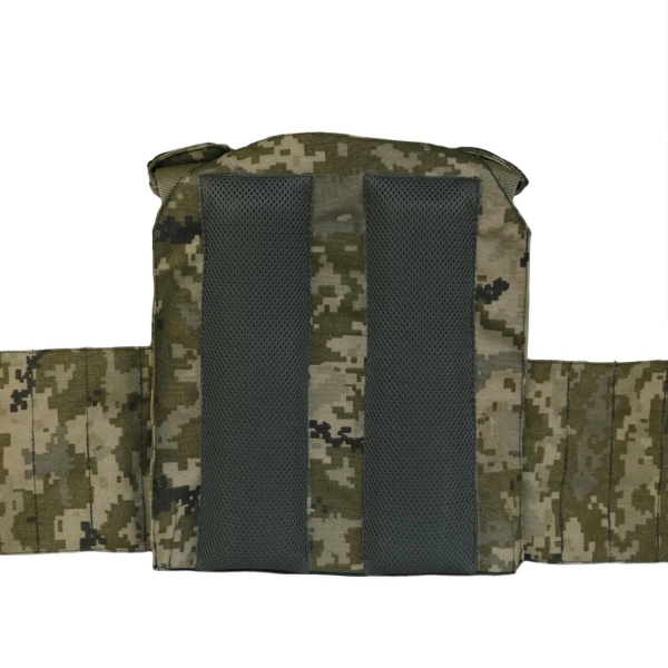 Плитоноска MOLLE MM-14 з підсумками для магазинів піксель