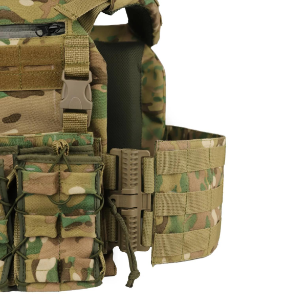 Плитоноска MOLLE Multicam з підсумками для магазинів мультикам