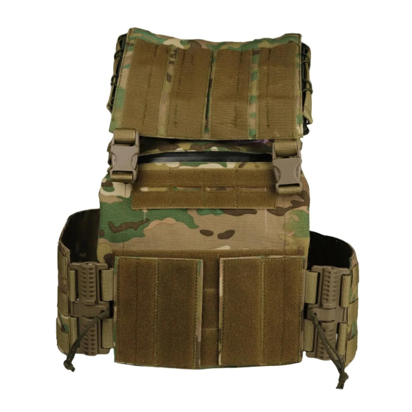 Плитоноска MOLLE Multicam з підсумками для магазинів мультикам