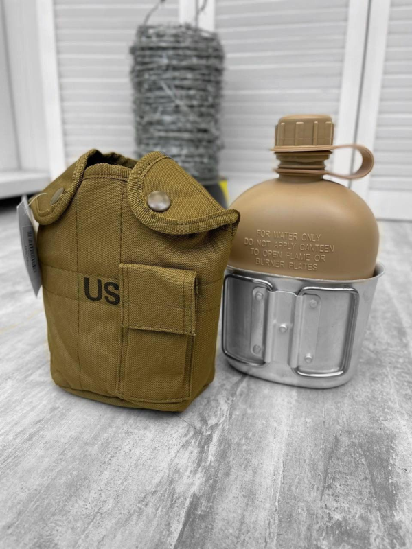 Фляга пластикова US 1L з казанком Coyote
