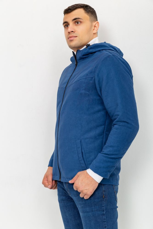 Вітровка чоловіча на блискавці, колір синій, 131R3009