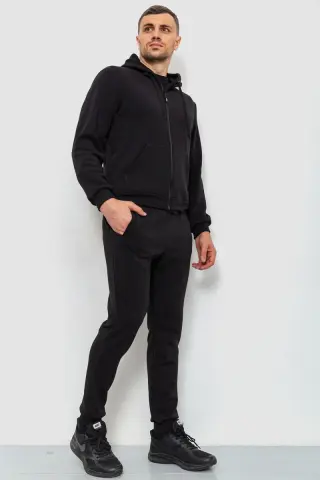 Спорт костюм чоловічий двонитка, колір чорний, 119R200-5