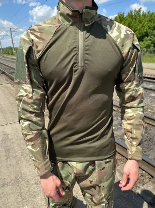 Тактична сорочка (убакс) мультикам ріпстоп з налокітниками