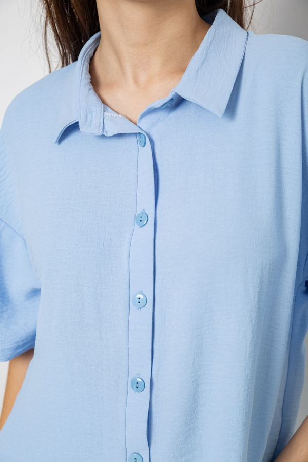 Костюм жіночий однотонний, колір світло-блакитний, 119R0038-1