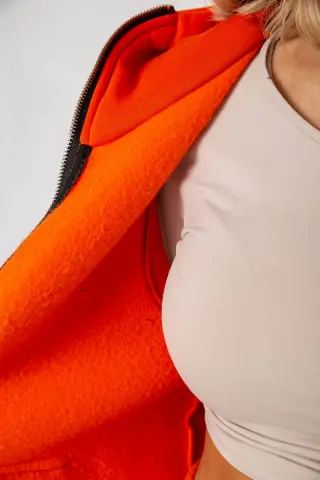 Костюм жіночий на флісі тринитка, колір помаранчевий, 102R7725