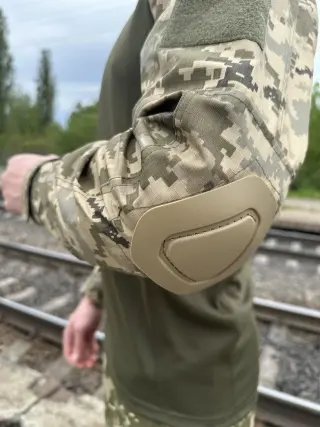 Тактична сорочка (убакс) піксель ріпстоп з налокітниками