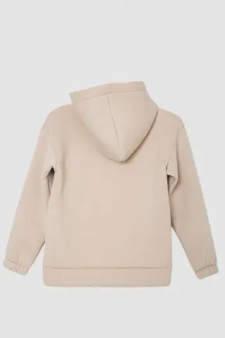 Спортивний костюм дитячий на флісі, колір світло-бежевий, 102R1520