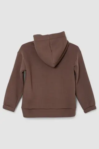 Спортивний костюм дитячий на флісі, колір коричневий, 102R1520