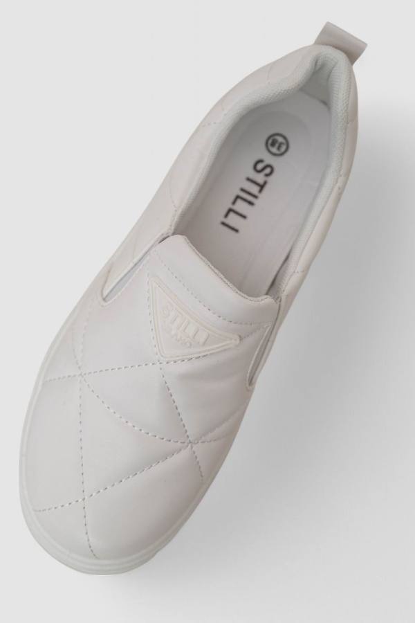 Сліпони жіночі однотонні, колір білий, 248RBL34