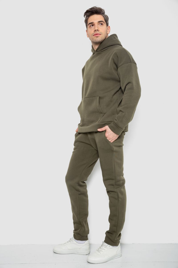 Спорт костюм чоловічий на флісі, колір хакі, 177R235-1