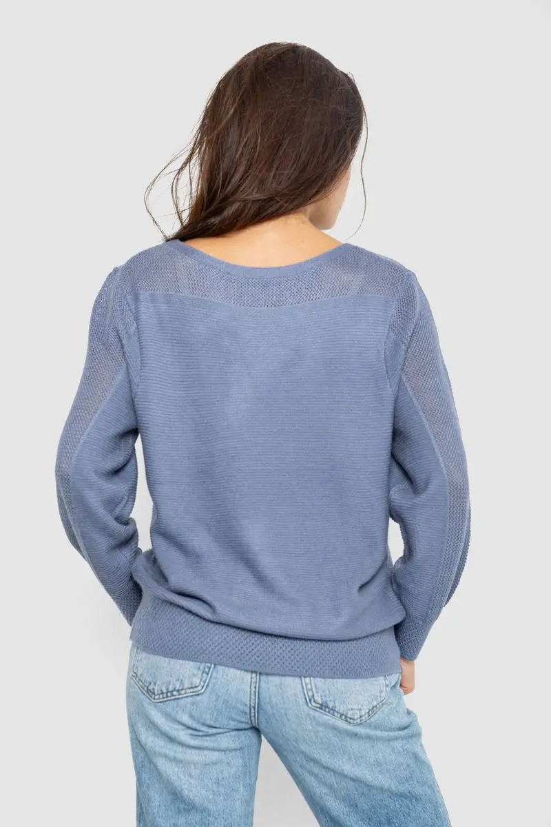 Кофта жіноча з манжетами, колір джинс, 244R999