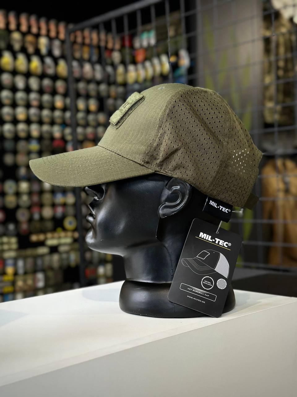 КЕПКА БЕЙСБОЛКА З СІТЧАСТОЮ ВСТАВКОЮ "MIL-TEC" OLIVE