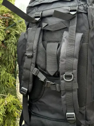 Рюкзак чорний тактичний Каркасний 120 Алюмінієва рама