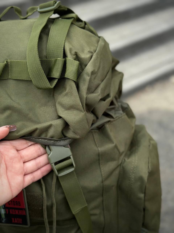 Рюкзак олива тактичний Каркасний 120 Алюмінієва рама