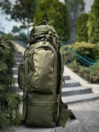 Рюкзак олива тактичний Каркасний 120 Алюмінієва рама