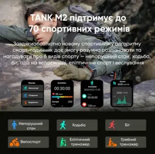Спортивний Розумний Годинник Kospet Tank M2 Orange + Спортивні Режими, Водозахист, Дзвінки 1077-0249